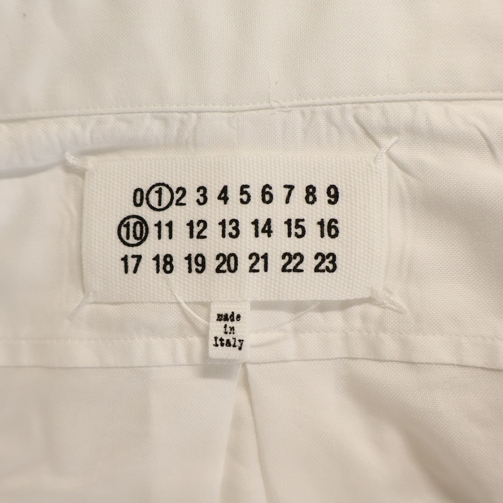 Maison Margiela(メゾンマルジェラ) 25SS ボタンダウン コットン 長袖シャツ ホワイト S50DL0505