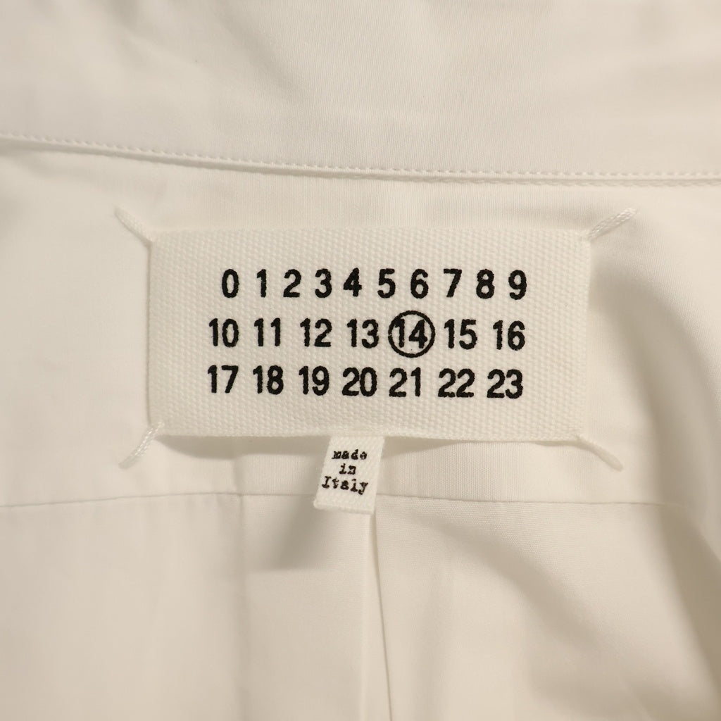 Maison Margiela(メゾンマルジェラ) 24SS Wide Collar L/S Cotton Shirt ワイド ロングスリーブ 長袖シャツ ホワイト S50DL0486