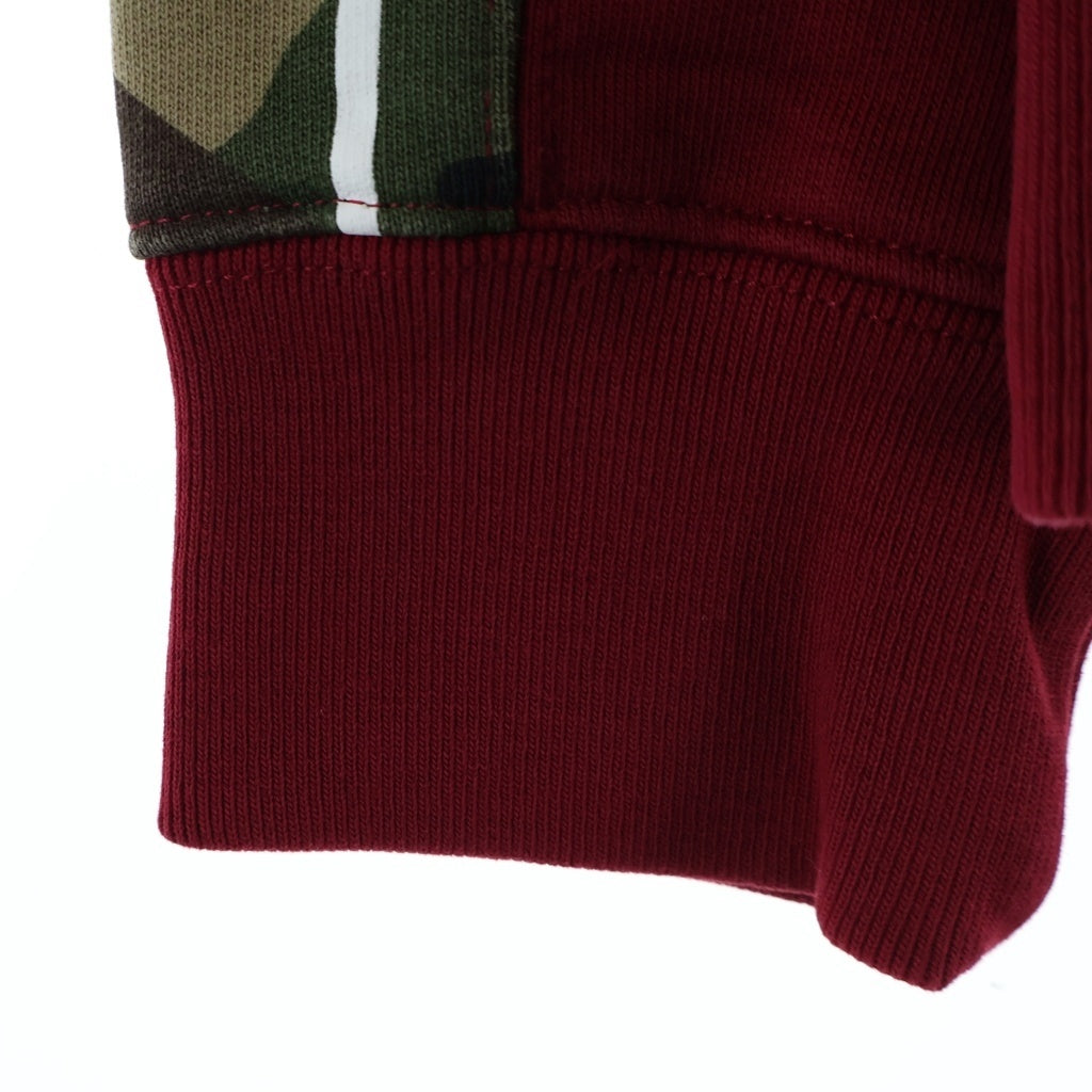 AAPE BY A BATHING APE(エーエイプバイアベイシングエイプ) 袖カモフラデザイン ラバーパッチ付き プルオーバーパーカー フーディー レッド AAPSWM3355XX9