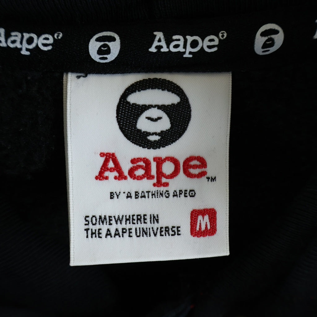 AAPE BY A BATHING APE(エーエイプバイアベイシングエイプ) スターデザイン プルオーバーパーカー フーディー ブラック AAPSWMF3085XX