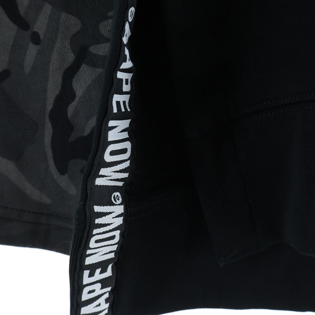 AAPE BY A BATHING APE(エーエイプバイアベイシングエイプ) レイヤード カモフラ プルオーバーパーカー フーディー ブラック AAPSWM3352XX9