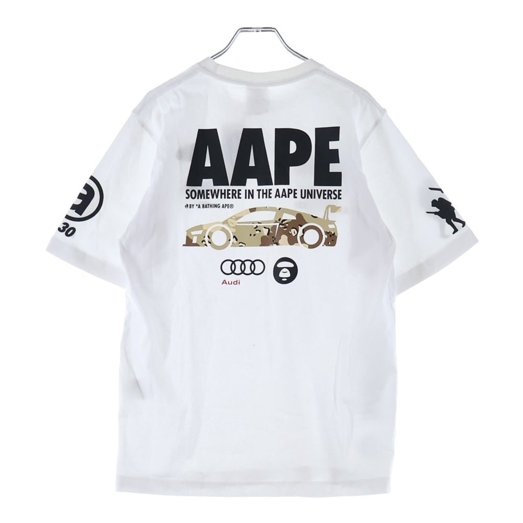 AAPE BY A BATHING APE(エーエイプバイアベイシングエイプ) ×アウディ コラボTシャツ 半袖 ホワイト AAPTEM9126XX6