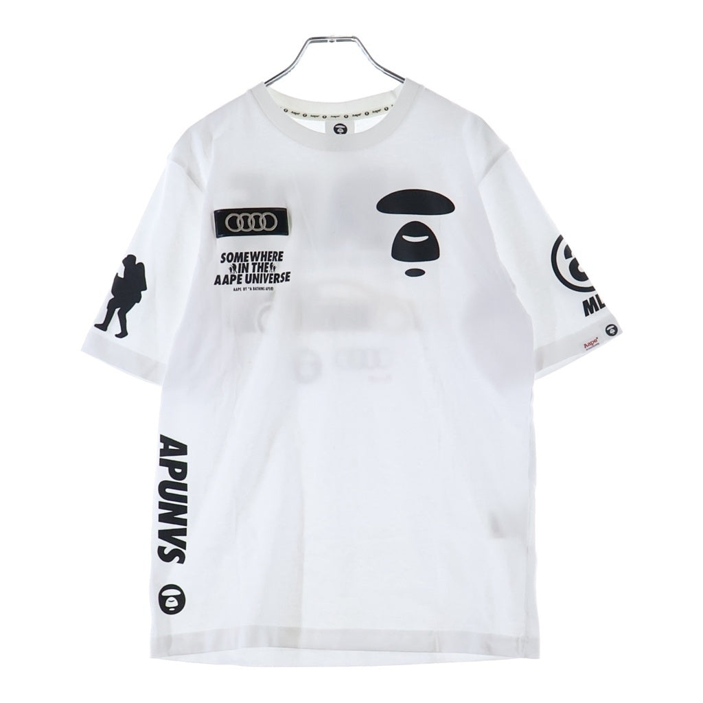 AAPE BY A BATHING APE(エーエイプバイアベイシングエイプ) ×アウディ コラボTシャツ 半袖 ホワイト AAPTEM9126XX6