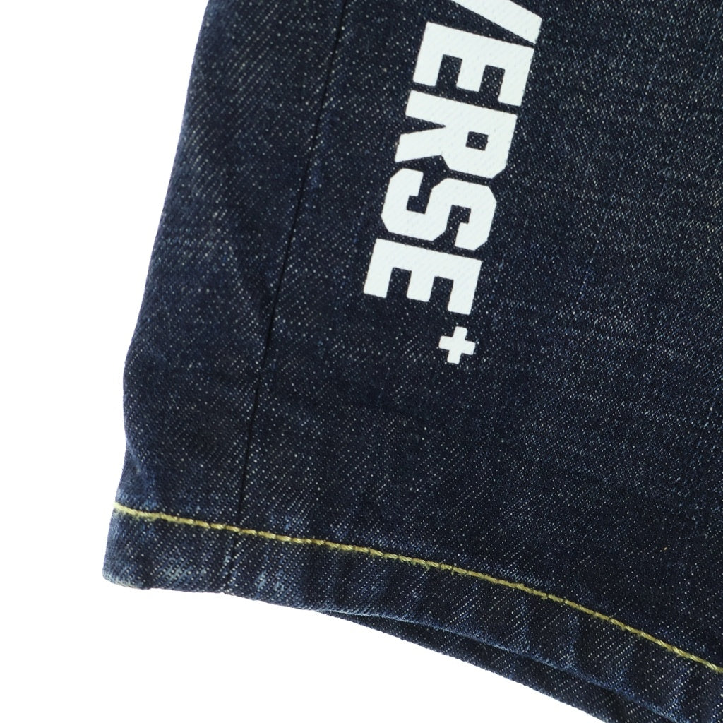 AAPE BY A BATHING APE(エーエイプバイアベイシングエイプ) フロントペイント ロゴパッチ付き ハーフパンツ ショーツ インディゴ AAPSPM6184XA6