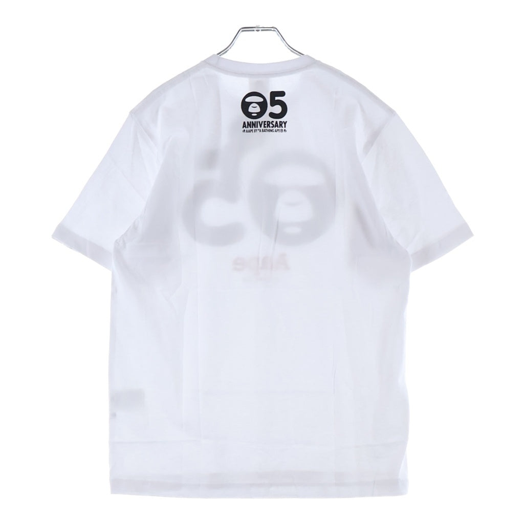 AAPE BY A BATHING APE(エーエイプバイアベイシングエイプ) 05 アニバーサリー フロントデザイン 半袖Tシャツ カットソー ホワイト AAPTEM2920XX8