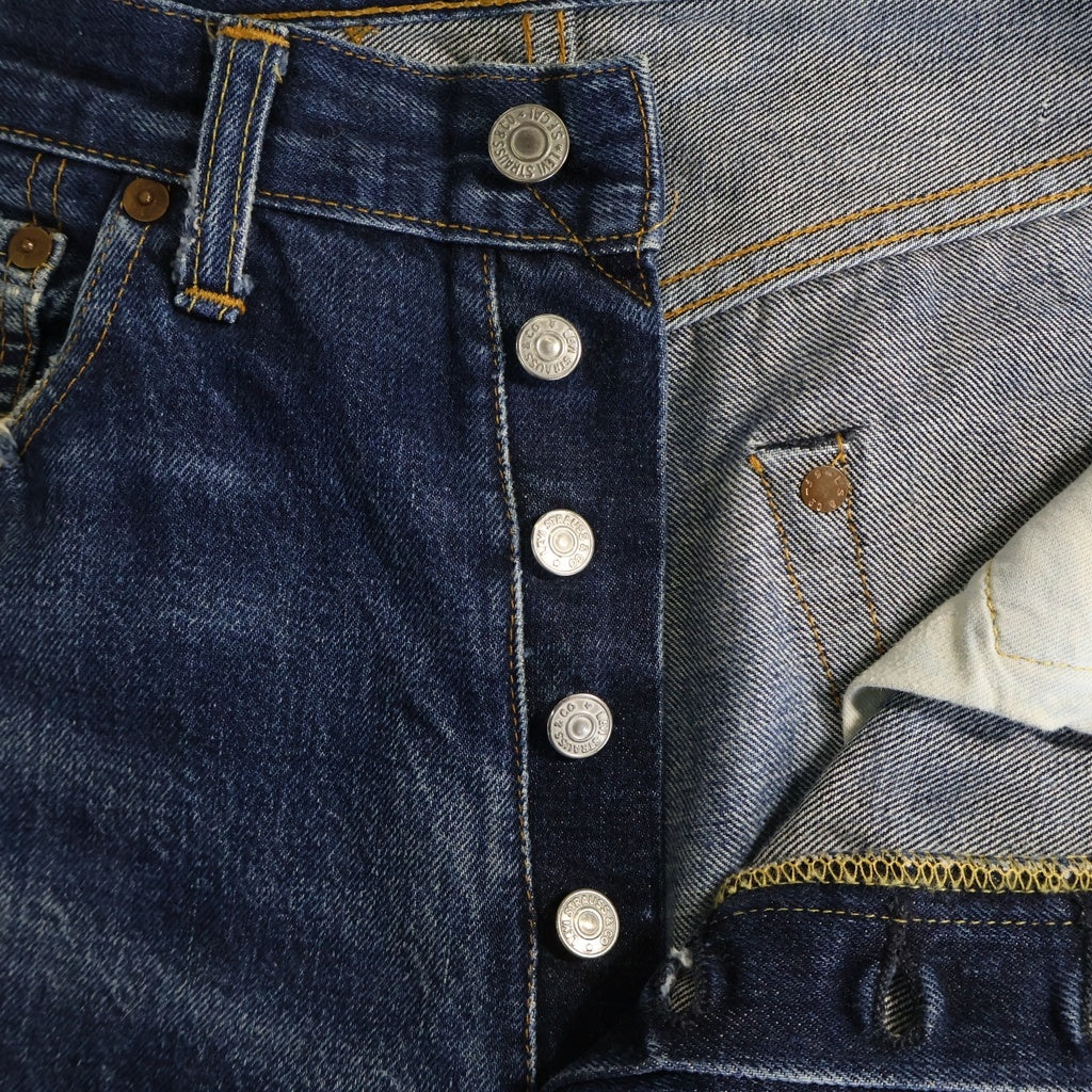 Levi's(リーバイス) 00s VINTAGE 501XX 復刻 USA製 BIGE ボタン裏555 バレンシア工場 ストレートデニムパンツ インディゴ