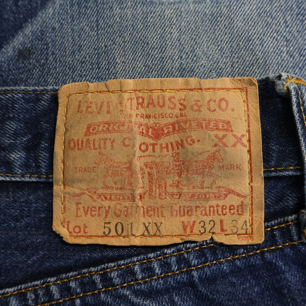 Levi's(リーバイス) 00s VINTAGE 501XX 復刻 USA製 BIGE ボタン裏555 バレンシア工場 ストレートデニムパンツ インディゴ