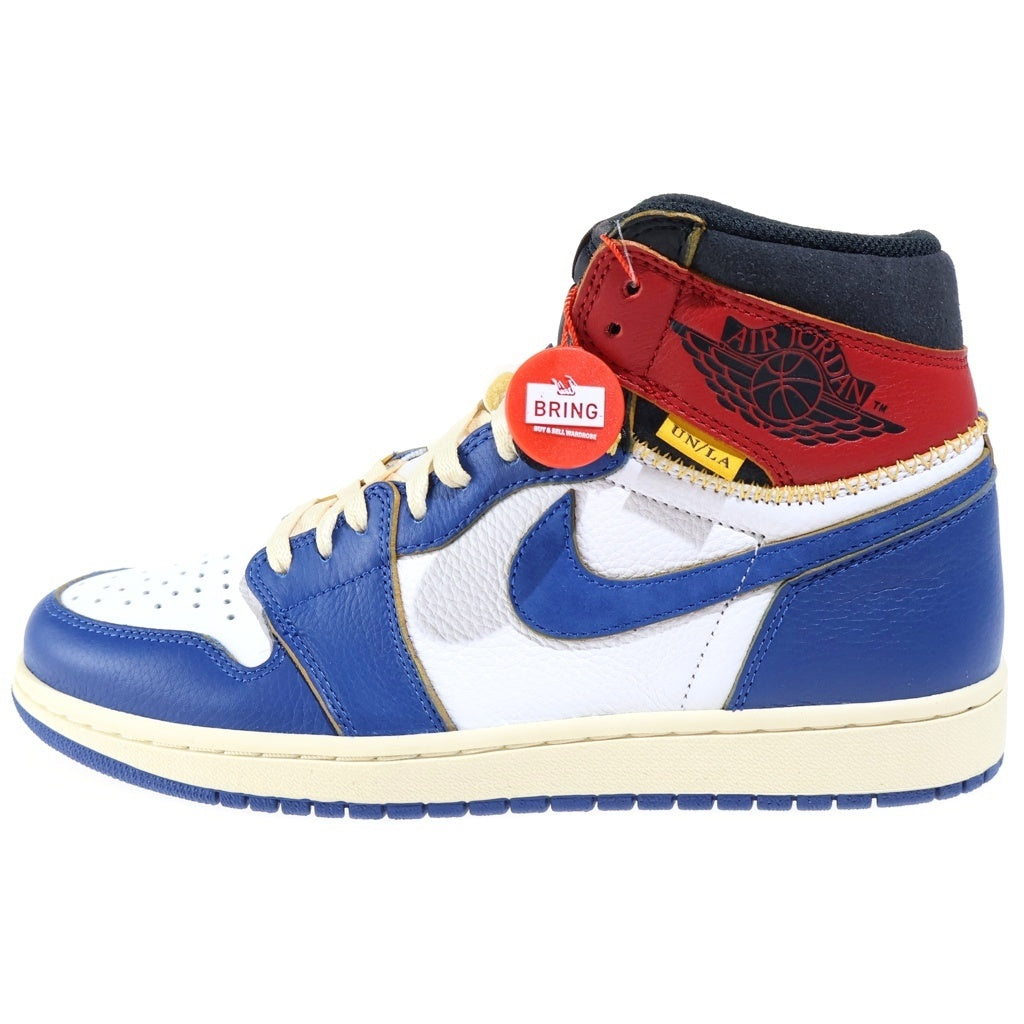 NIKE(ナイキ) ×UNION Air Jordan 1 Retro High Storm Blue/Varsity Red エアジョーダン1 ハイカットスニーカー US9/27.0cm BV1300-146
