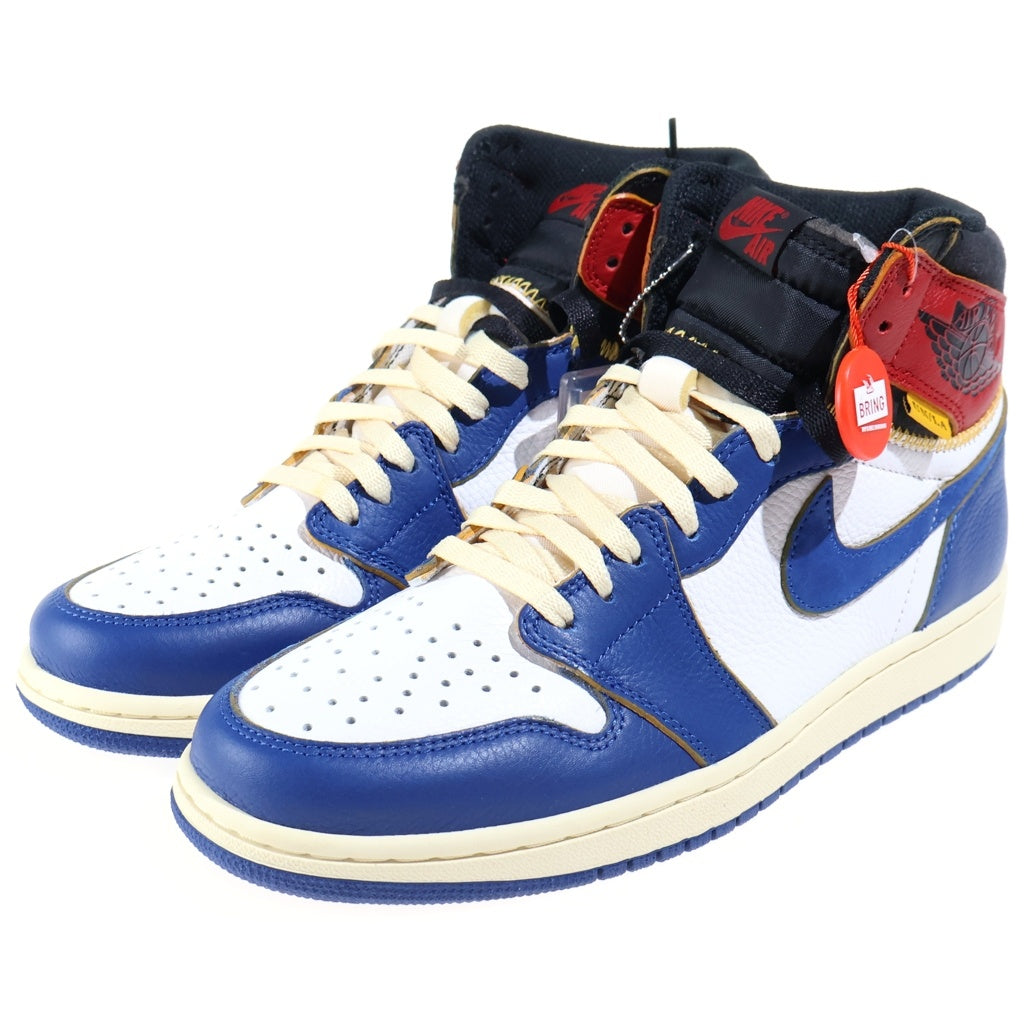 NIKE(ナイキ) ×UNION Air Jordan 1 Retro High Storm Blue/Varsity Red エアジョーダン1 ハイカットスニーカー US9/27.0cm BV1300-146