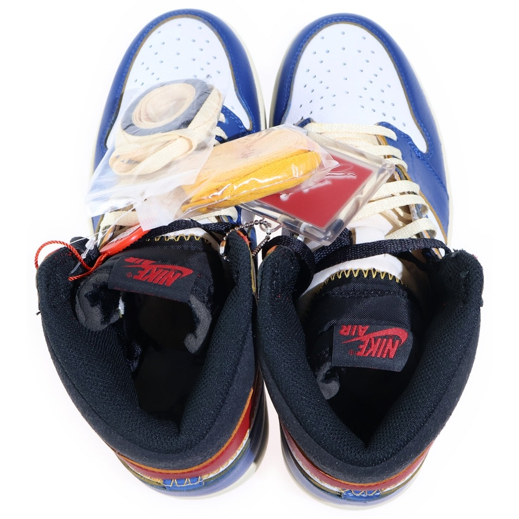 NIKE(ナイキ) ×UNION Air Jordan 1 Retro High Storm Blue/Varsity Red エアジョーダン1 ハイカットスニーカー US9/27.0cm BV1300-146