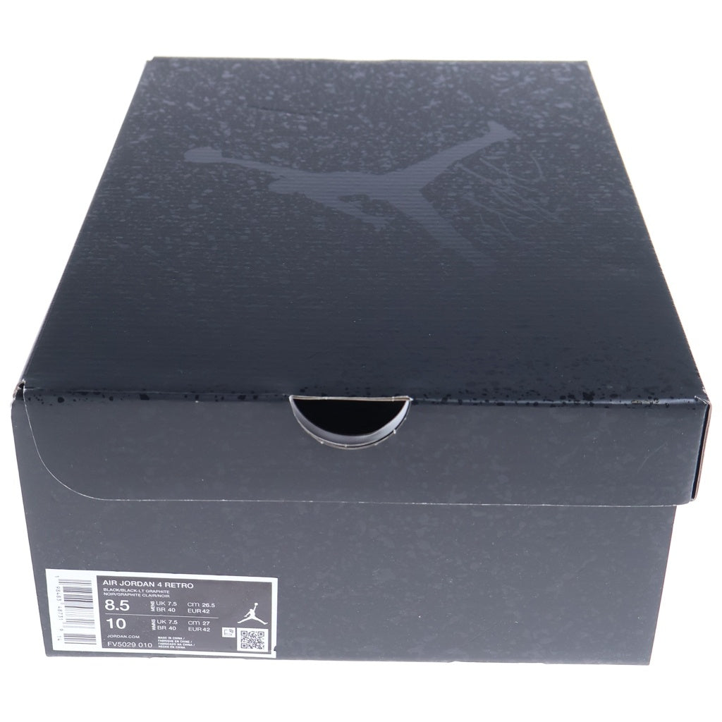 NIKE(ナイキ) Air Jordan 4 Black Cat FV5029-010 ジョーダン4 ブラックキャット ハイカットスニーカー シューズ US8.5/26.5cm ブラック