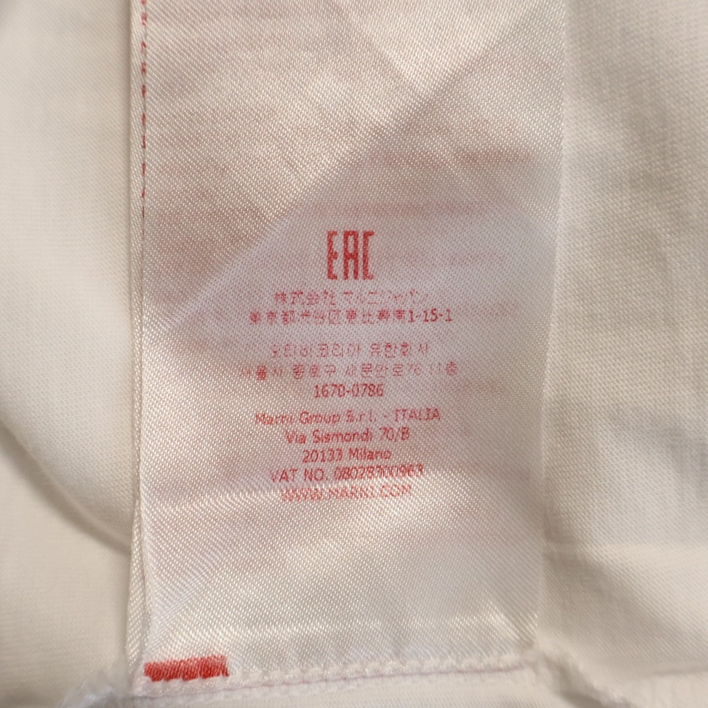 MARNI(マルニ) Logo Oversized Cotton T-Shirts ロゴ オーバーサイズ Tシャツ THJE0263P1 USCS87 ホワイト