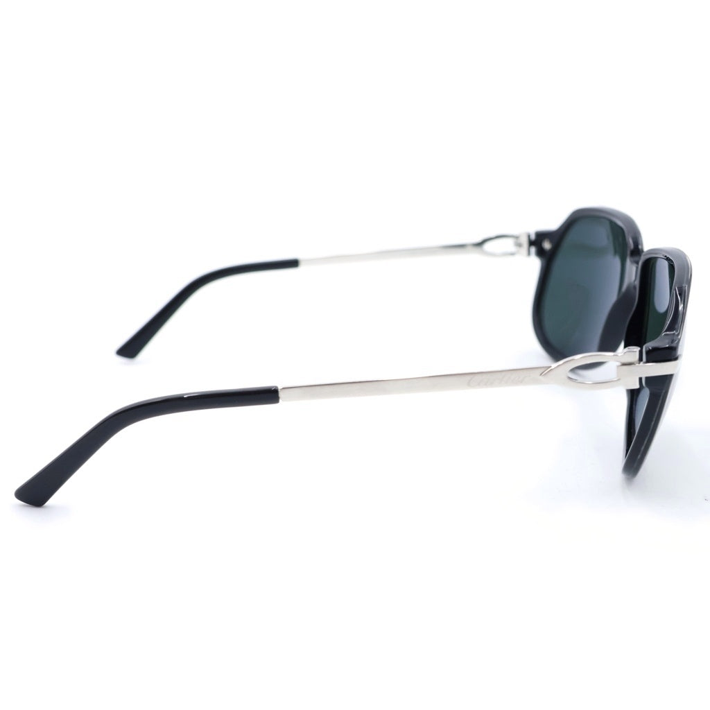 Cartier(カルティエ) Aviator Sunglass シルバーテンプル アビエーター サングラス アイウェア ブラック/シルバー
