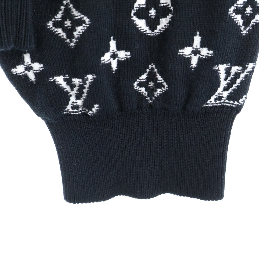 LOUIS VUITTON(ルイヴィトン) 23AW モノグラム グラディエント ニットパーカー フーディー ブラック RM232Q USO HNN45W