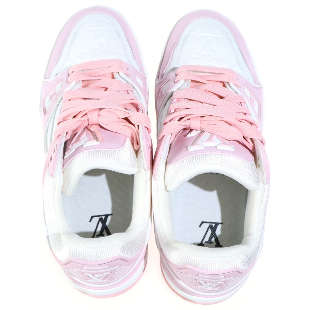 LOUIS VUITTON(ルイヴィトン) LV TRAINER LVトレイナー レザー ローカットスニーカー ホワイト/ピンク 1AGZCL