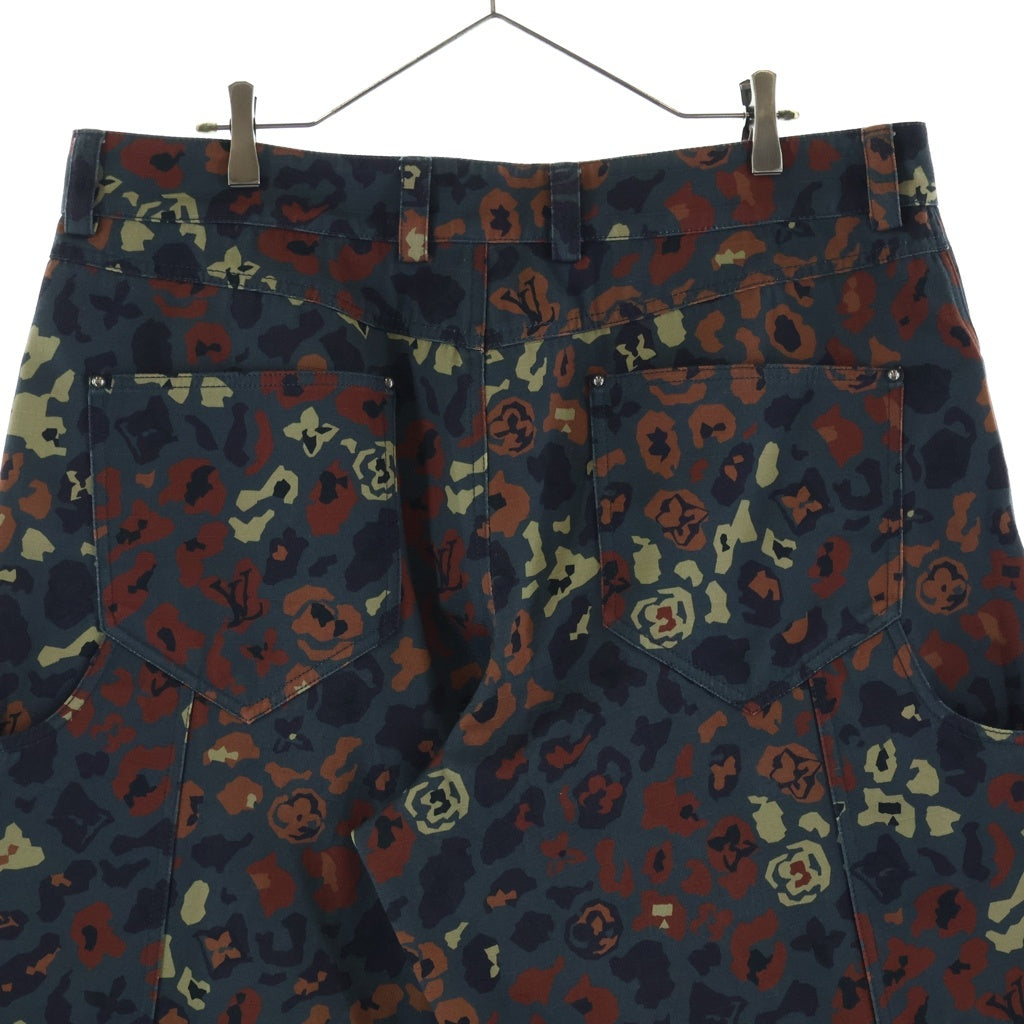 LOUIS VUITTON(ルイヴィトン) バギーショートパンツ ワイドショーツ ハーフパンツ デニム レオパード柄 マルチ RM252M YBT HTP67W