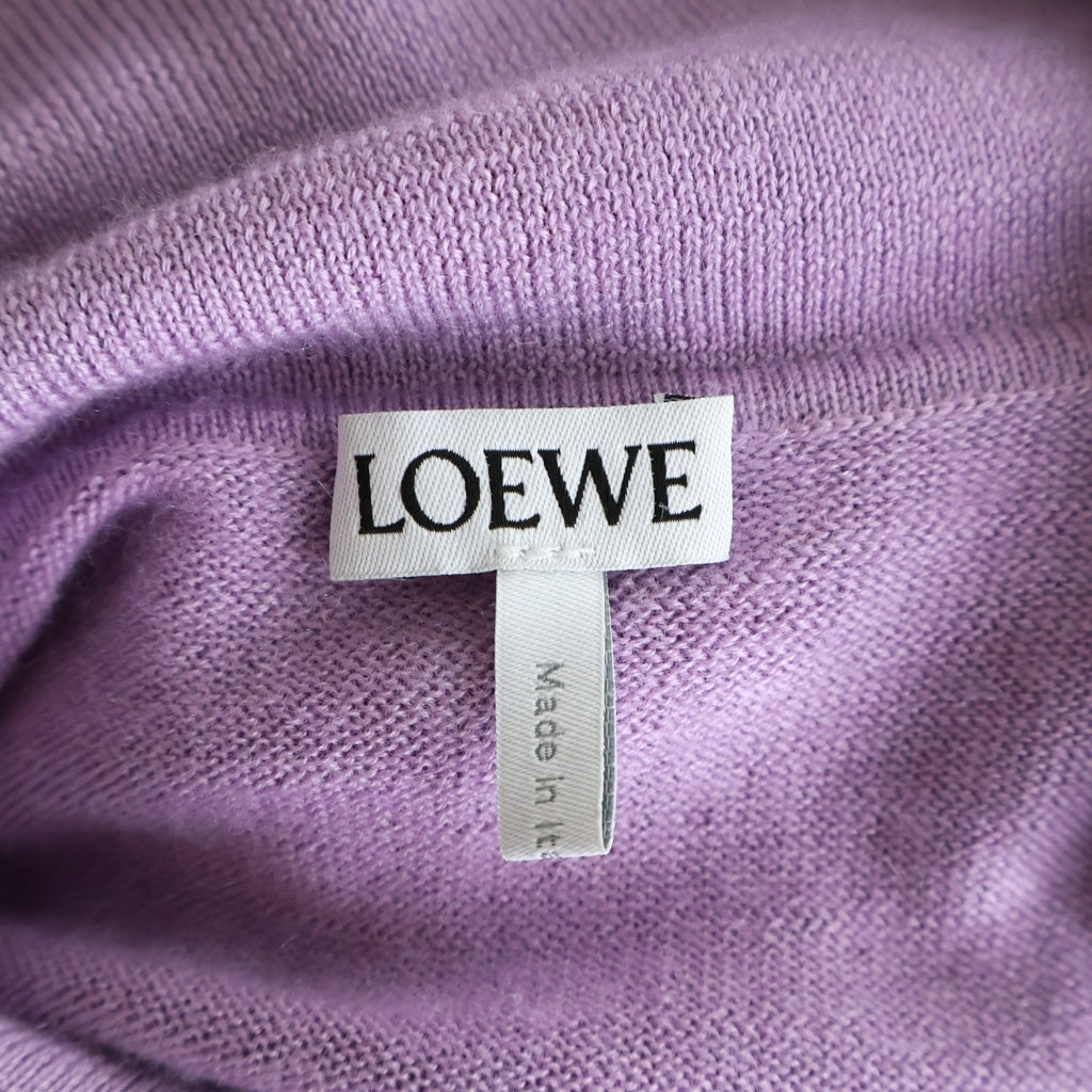 LOEWE(ロエベ) 25AW ショートスリーブ ポロ セーター カシミヤ パープル S359Y55K23