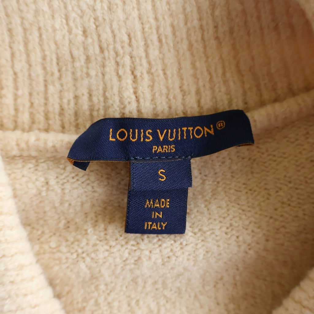 LOUIS VUITTON(ルイヴィトン) 26SS LVモノグラムボタン ニットトップ 半袖 ベージュ RW261WW SH2 FUKG13