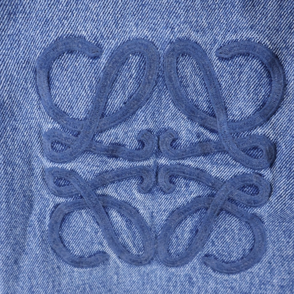 LOEWE(ロエベ) ANAGRAM BAGGY JEANS アナグラム刺繍 バギージーンズ デニム インディゴ S359Y11XDW