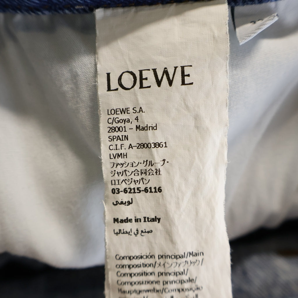 LOEWE(ロエベ) ANAGRAM BAGGY JEANS アナグラム刺繍 バギージーンズ デニム インディゴ S359Y11XDW