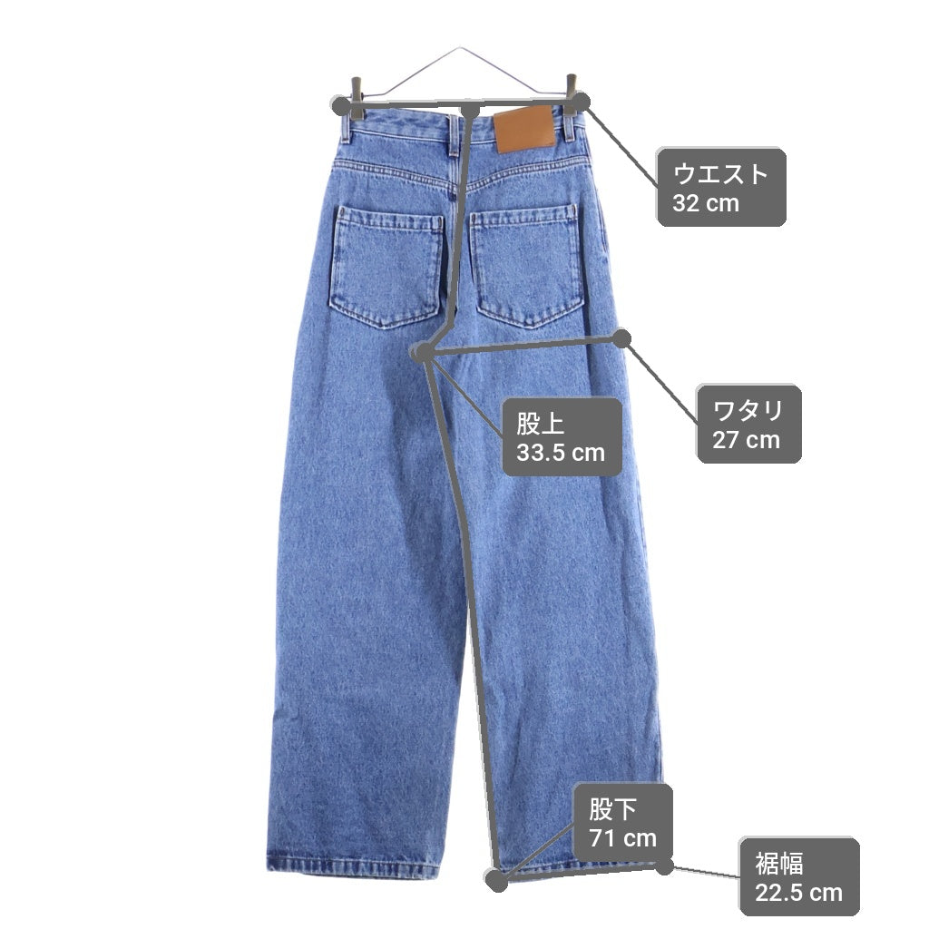 LOEWE(ロエベ) ANAGRAM BAGGY JEANS アナグラム刺繍 バギージーンズ デニム インディゴ S359Y11XDW