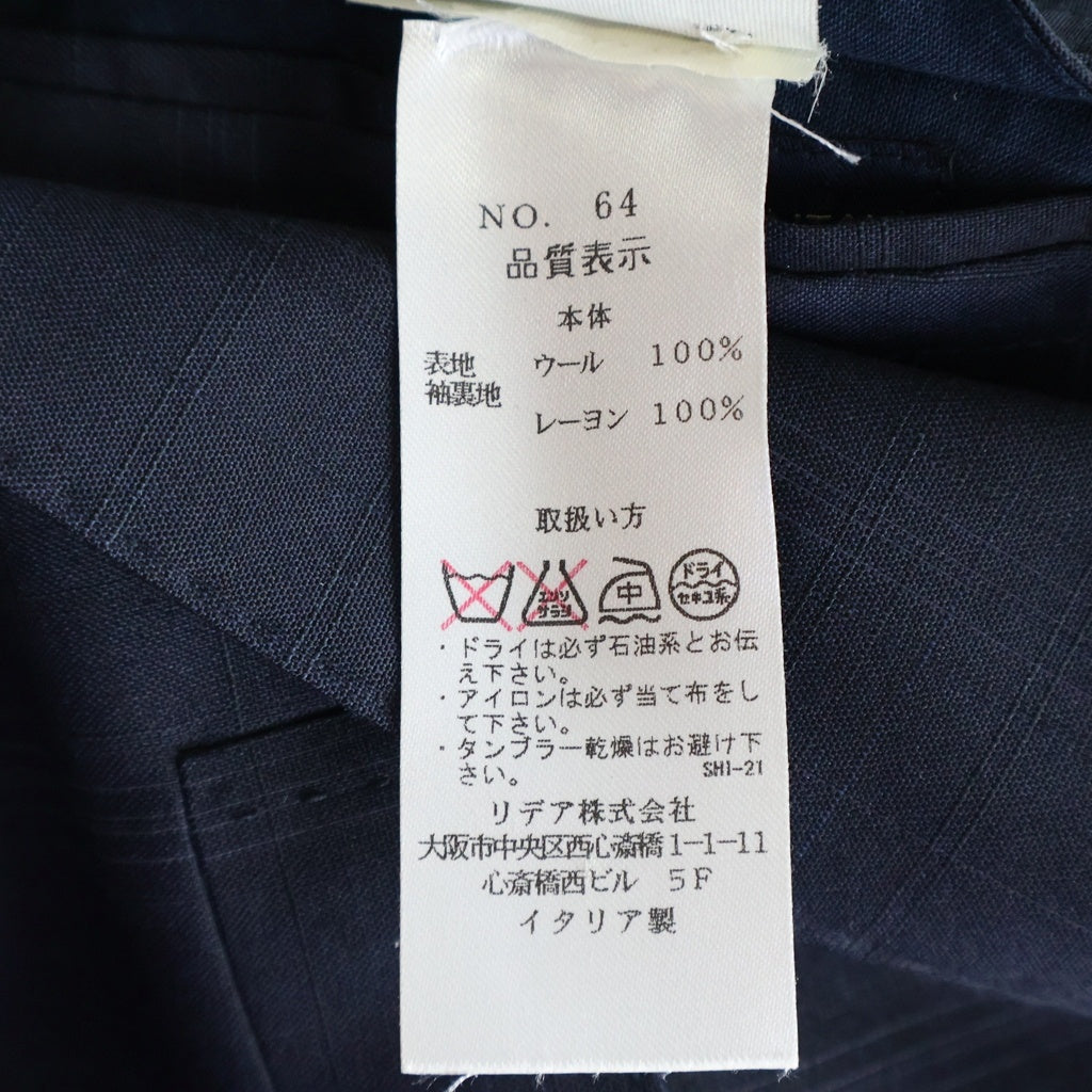 LARDINI(ラルディーニ) モヘア混 3ボタン段返り テーラードジャケット JC32485AQ ネイビー