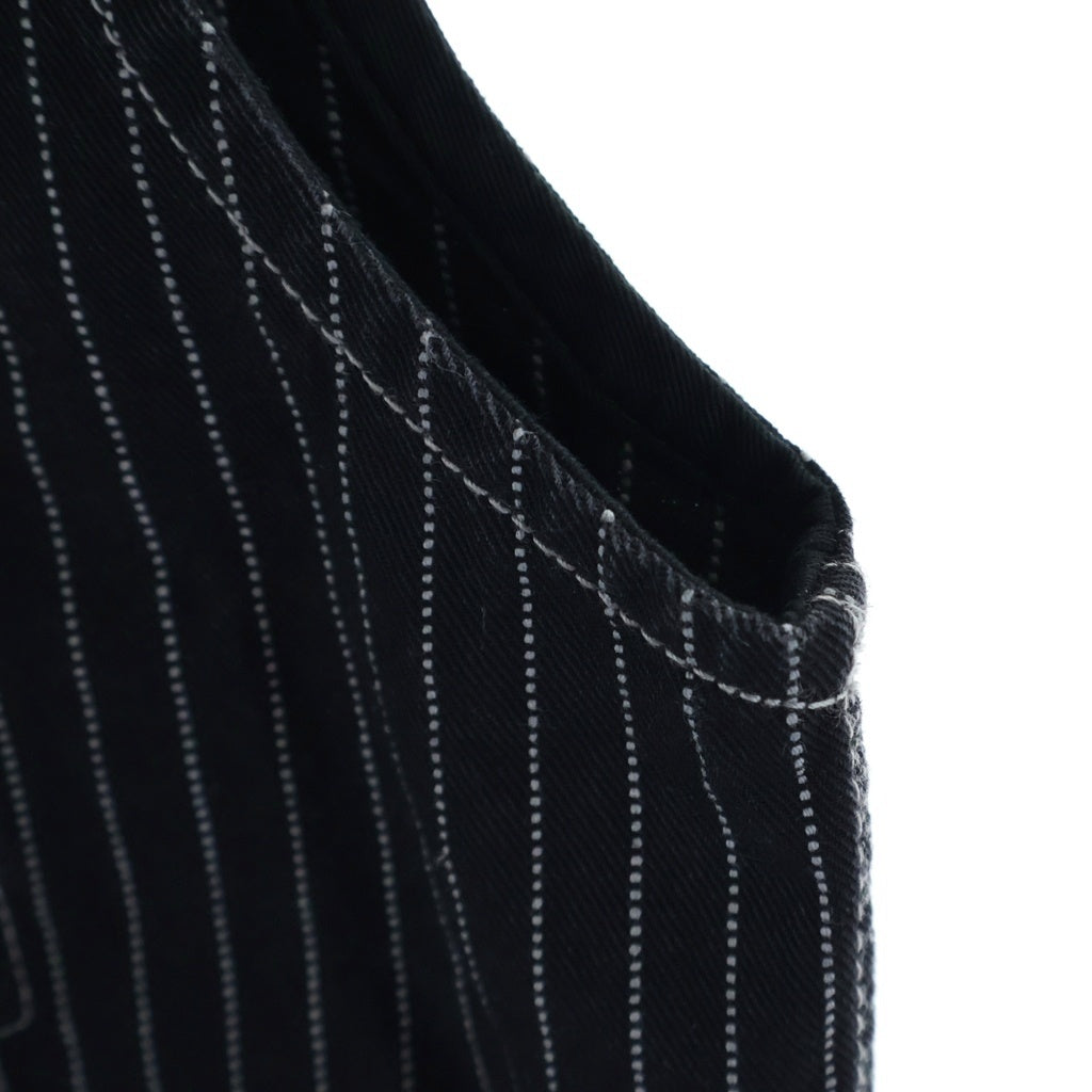 SCHOTT(ショット) OLD HICKORY DENIM VEST オールドヒッコリー デニムベスト ストライプ インディゴ ブラック 782-5957001