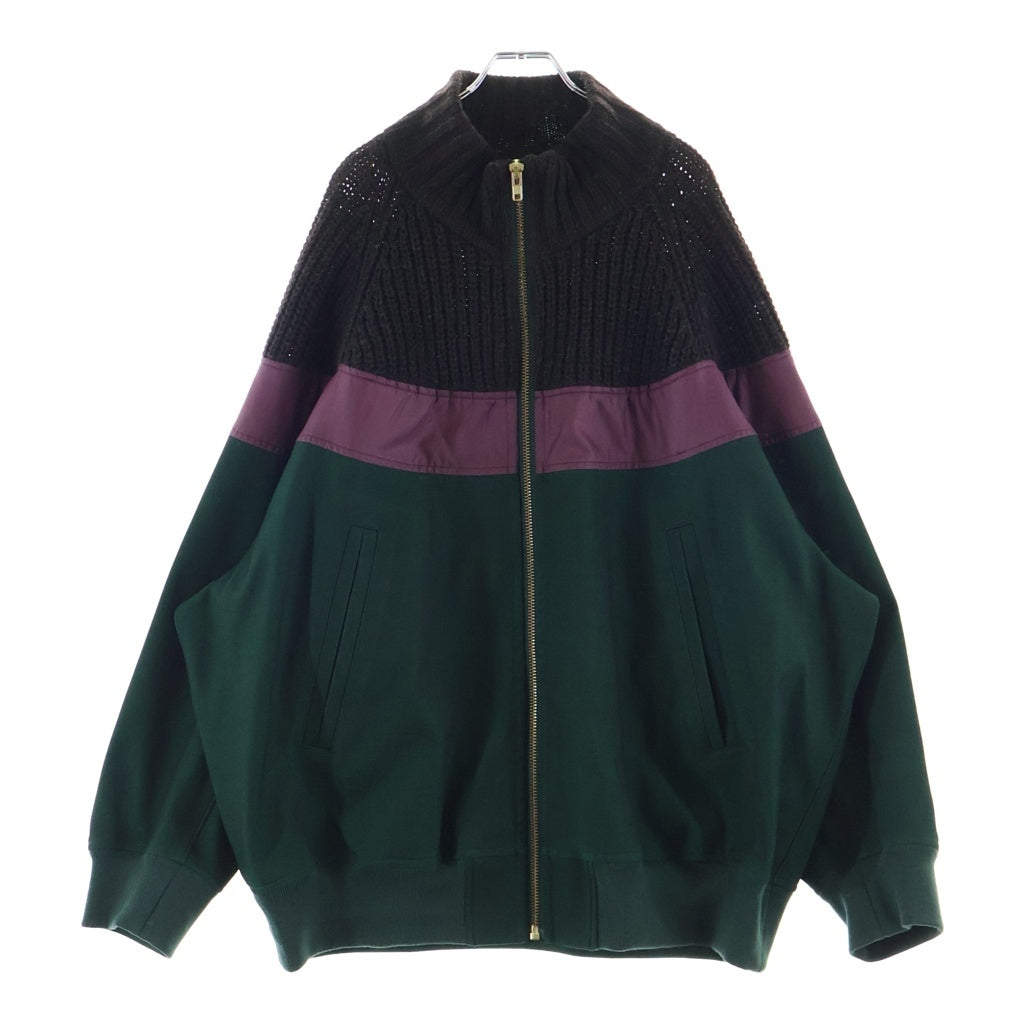 kolor(カラー) 20AW BLOUSON 20WCM-G03103 ニット切り替え ブルゾンジャケット グリーン