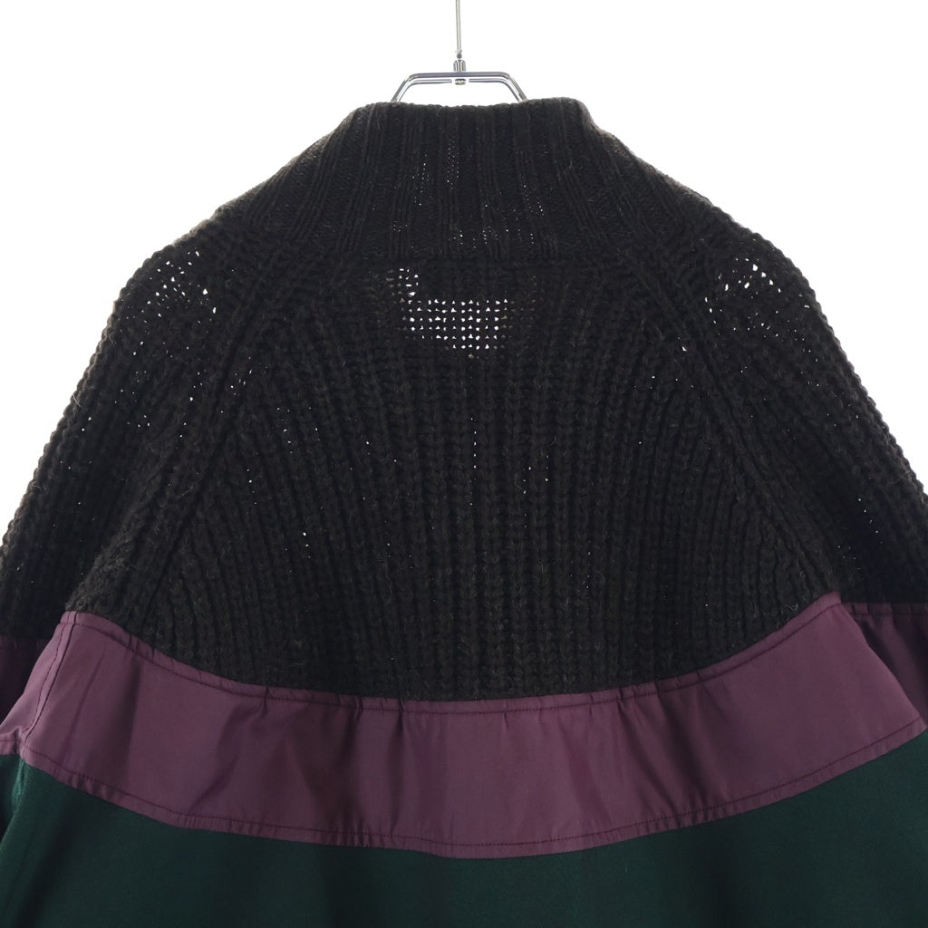kolor(カラー) 20AW BLOUSON 20WCM-G03103 ニット切り替え ブルゾンジャケット グリーン