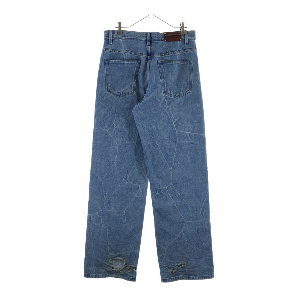 DRIES VAN NOTEN(ドリスヴァンノッテン) 21AW Pine Marble Washed Wide Denim マーブル ウォッシュド ワイドデニム パンツ インディゴ
