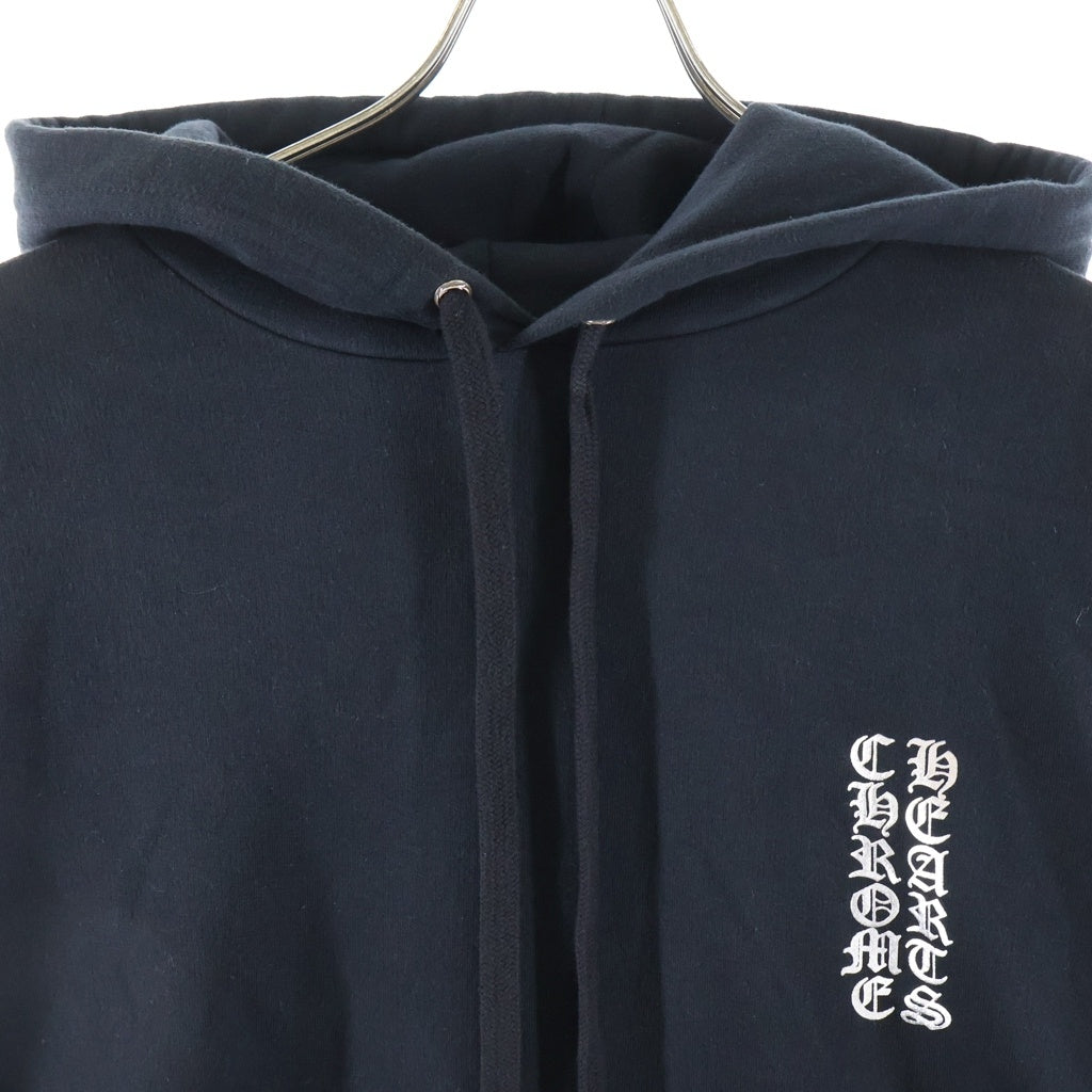 CHROME HEARTS(クロムハーツ) WHITE FOIL HOODIE アームロゴプリント プルオーバーフーディ パーカー ブラック/シルバー