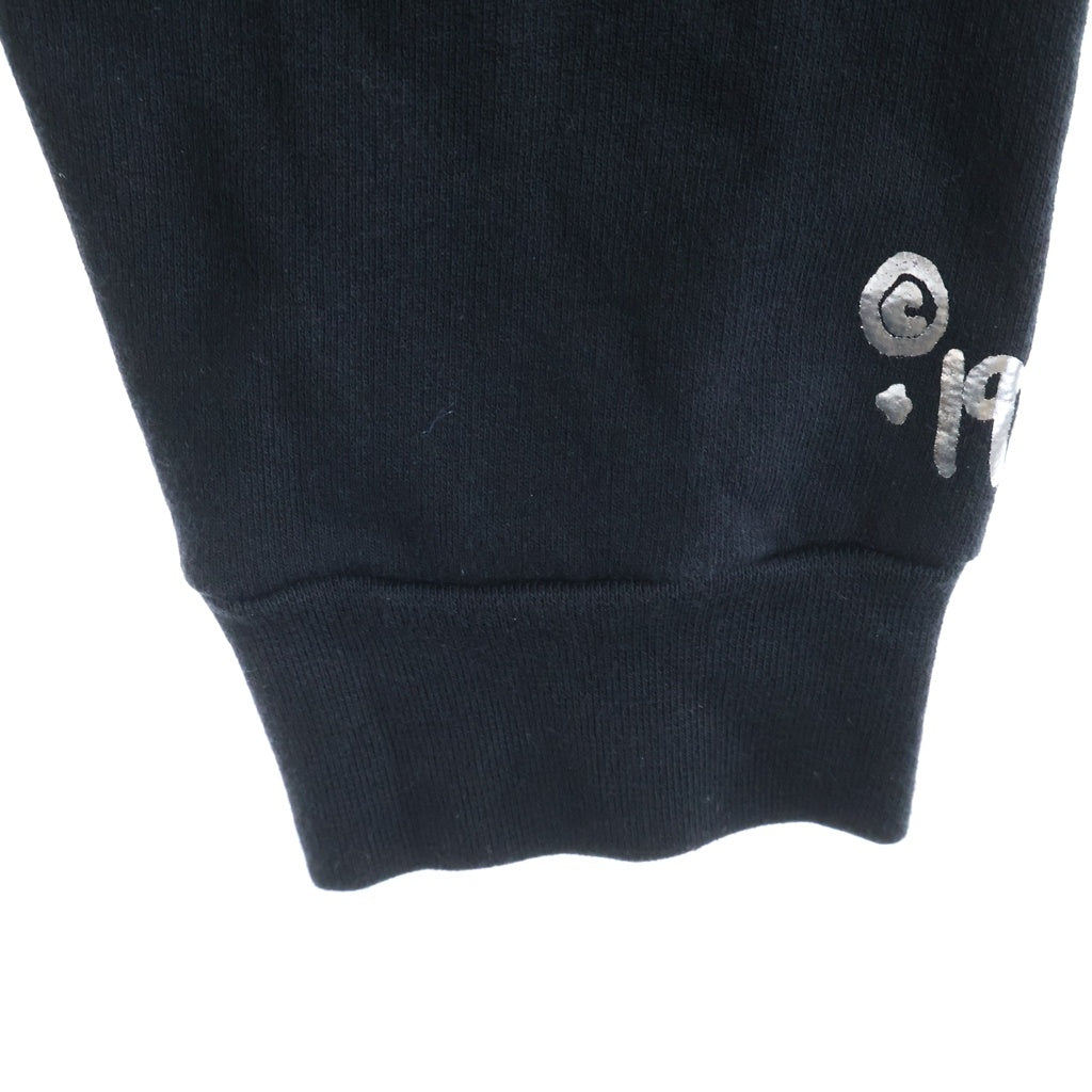 CHROME HEARTS(クロムハーツ) WHITE FOIL HOODIE アームロゴプリント プルオーバーフーディ パーカー ブラック/シルバー