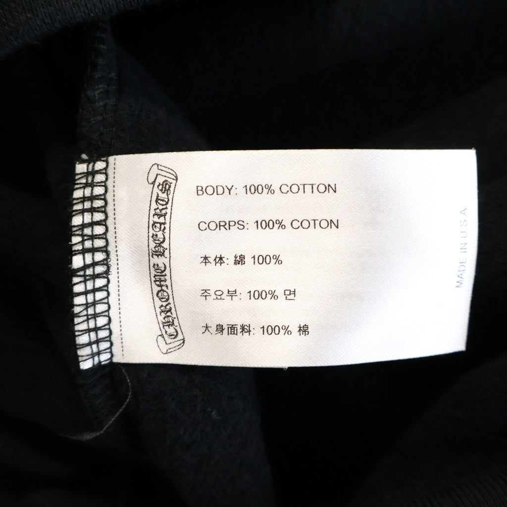 CHROME HEARTS(クロムハーツ) WHITE FOIL HOODIE アームロゴプリント プルオーバーフーディ パーカー ブラック/シルバー