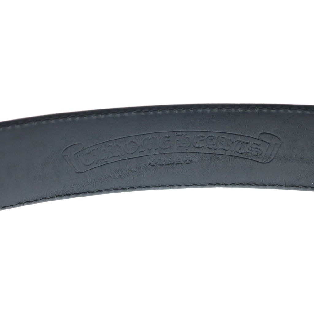 CHROME HEARTS(クロムハーツ) 1.5 STRAP 1.5inchスクロールレーベルリベッツ レザーベルト
