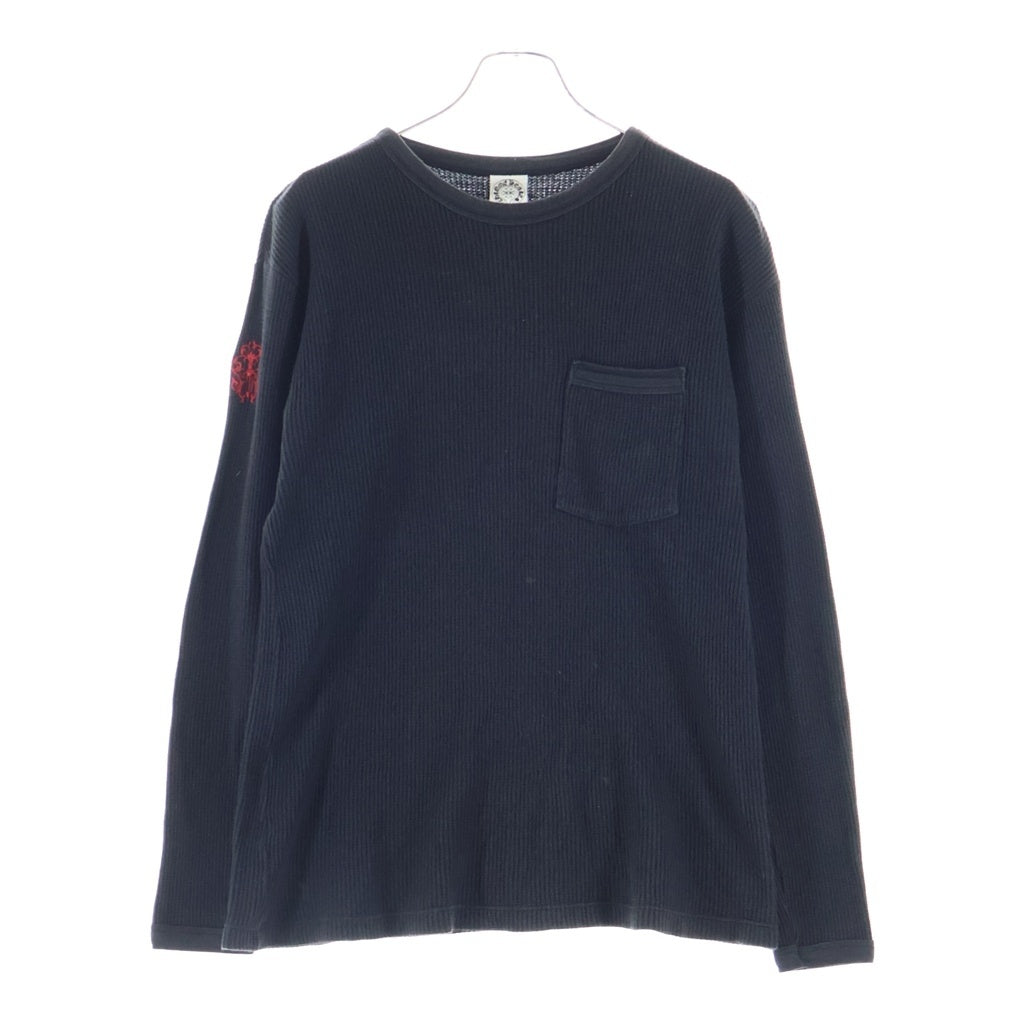 CHROME HEARTS(クロムハーツ) OLD ヴァインダガー刺繍 サーマル 長袖Tシャツ ブラック