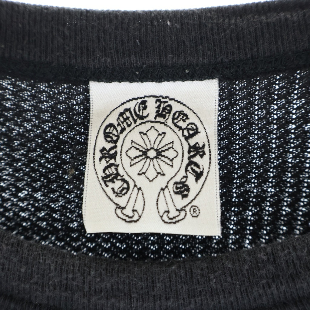 CHROME HEARTS(クロムハーツ) OLD ヴァインダガー刺繍 サーマル 長袖Tシャツ ブラック