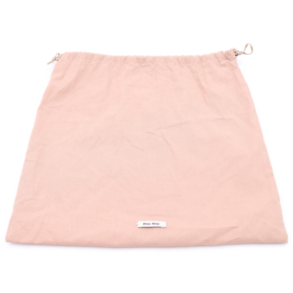 miumiu(ミュウミュウ) ナッパレザー 巾着 ショルダー バッグ レザー ブラウン 5NF460 レディース
