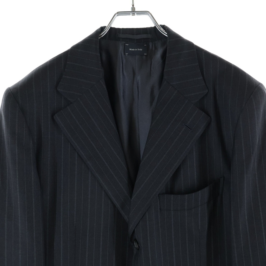 Ermenegildo Zegna(エルメネジルドゼニア) 3B セットアップ スーツ ストライプ レーヨン 2242N1 ネイビー #48