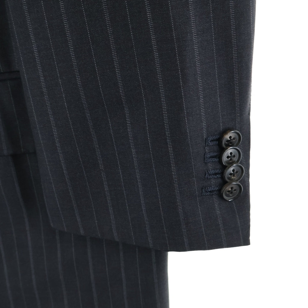 Ermenegildo Zegna(エルメネジルドゼニア) 3B セットアップ スーツ ストライプ レーヨン 2242N1 ネイビー #48