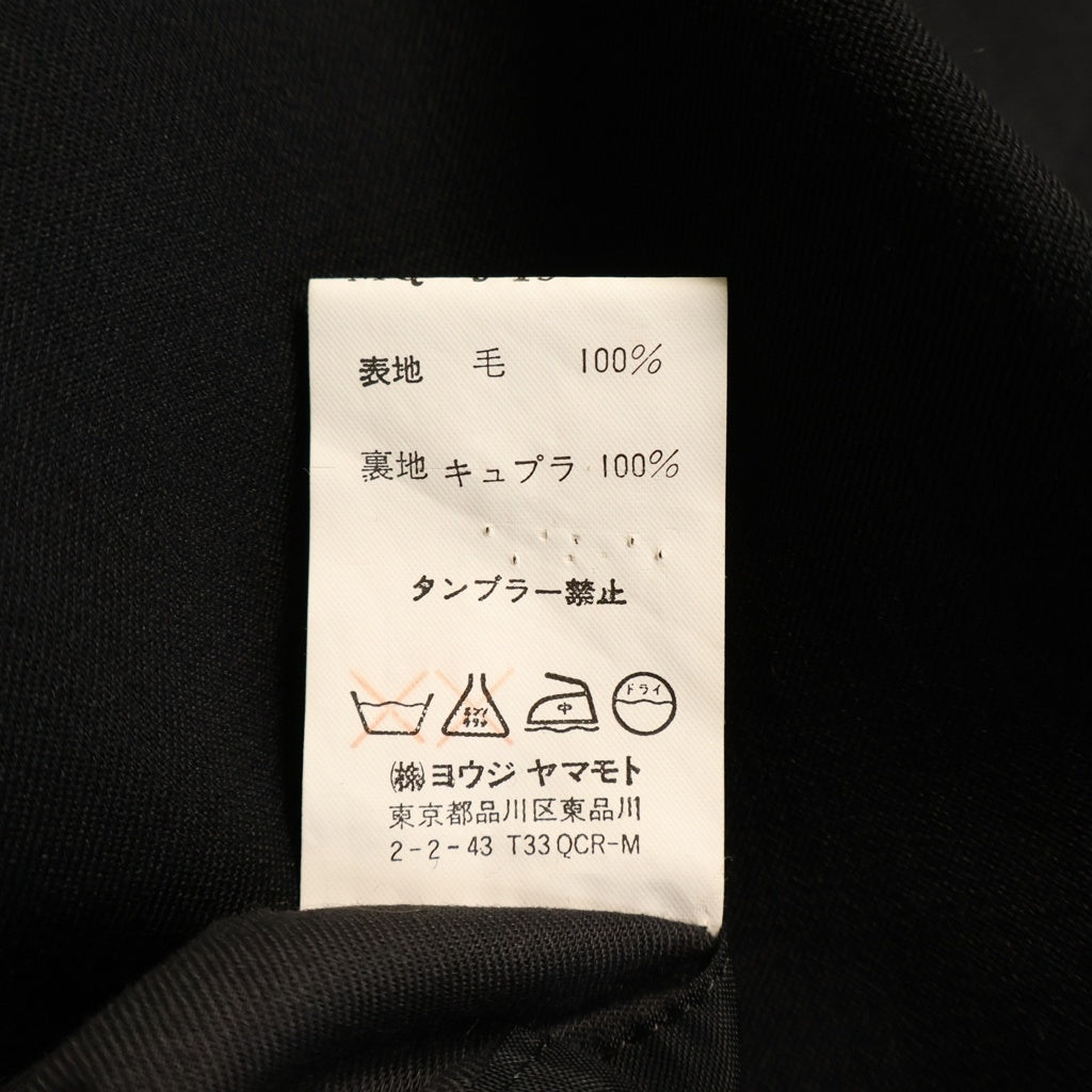 Y's for men(ワイズフォーメン) 03SS 3B リフレクターステッチ パイピング ウールテーラードジャケット ブラック MQ-J19-180