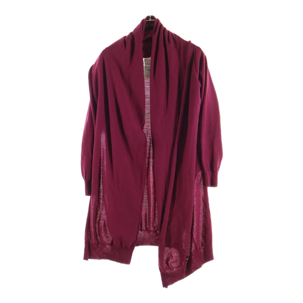 Maison Martin Margiela(メゾンマルタンマルジェラ) ドルマン変形カーディガン ニット ワインレッド S51HA0345 レディース
