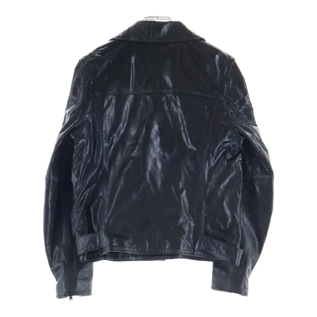 HYSTERIC GLAMOUR(ヒステリックグラマー) エナメルレザー ライダースジャケット ブラック レディース 01183LB01