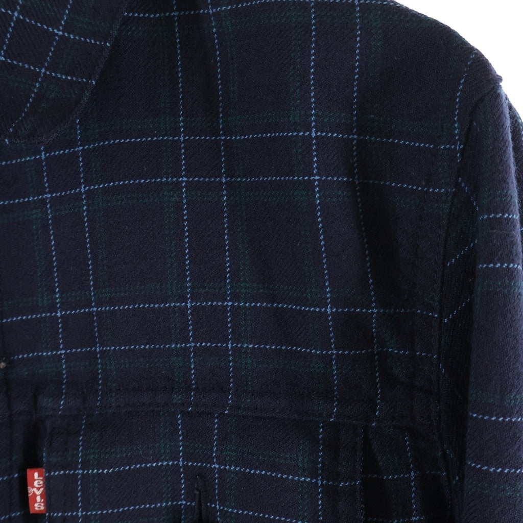 JUNYA WATANABE COMME des GARCONS(ジュンヤワタナベ コムデギャルソン) ×COMME des GARCONS MAN ×LEVI'S コムデギャルソン リーバイス チェック柄 長袖 ウールシャツ ジャケット WG-J033 ネイビー