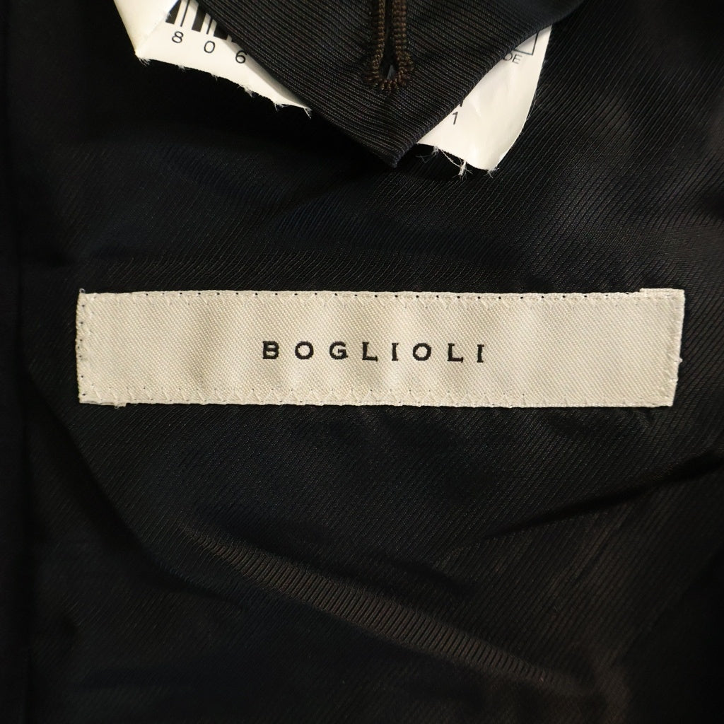 BOGLIOLI(ボリオリ) シングルジャケット ストライプ ウール サイドベンツ 3B セットアップスーツ ネイビー