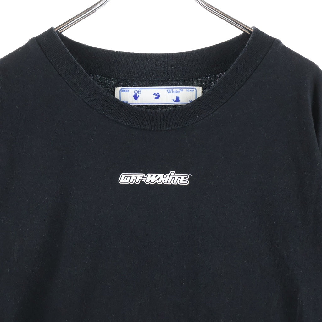 OFF-WHITE(オフホワイト) 20AW バックプリント 半袖Tシャツ カットソー ブラック×ピンク OMAA027E20JER005
