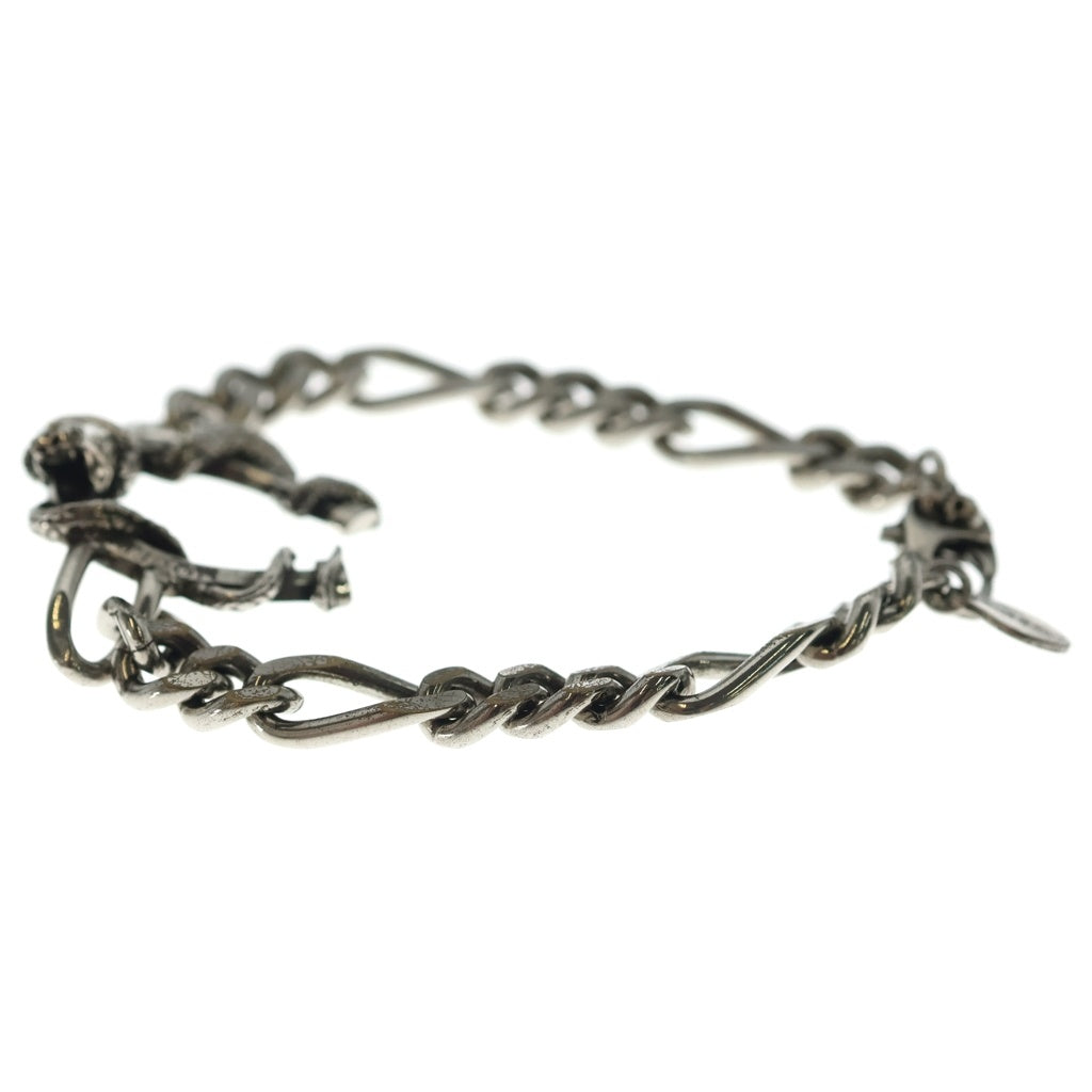 Alexander McQueen(アレキサンダーマックイーン) スカル&スネーク チェーンブレスレット シルバー