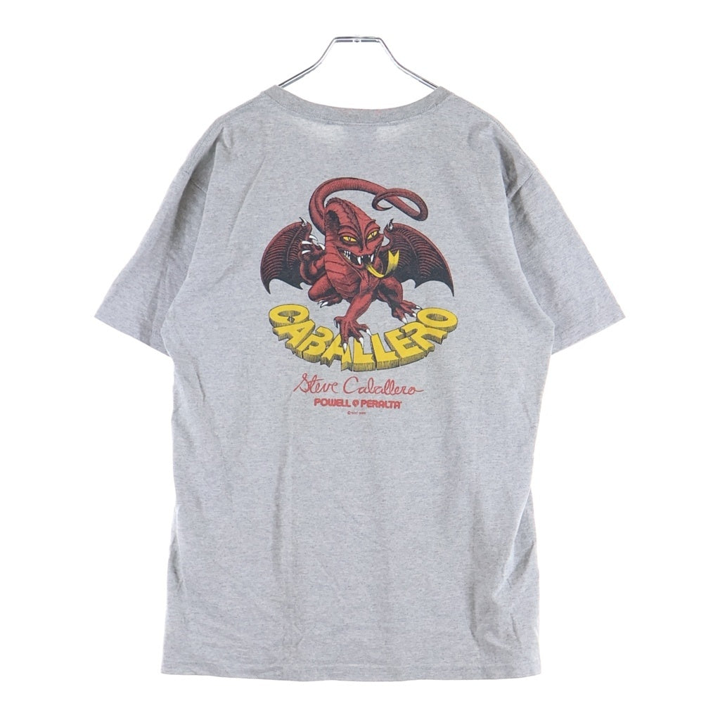VINTAGE(ヴィンテージ) 00s POWELL PERALTA GABALLERO キャバレロ プリント 半袖シャツ クルーネック カットソー グレー