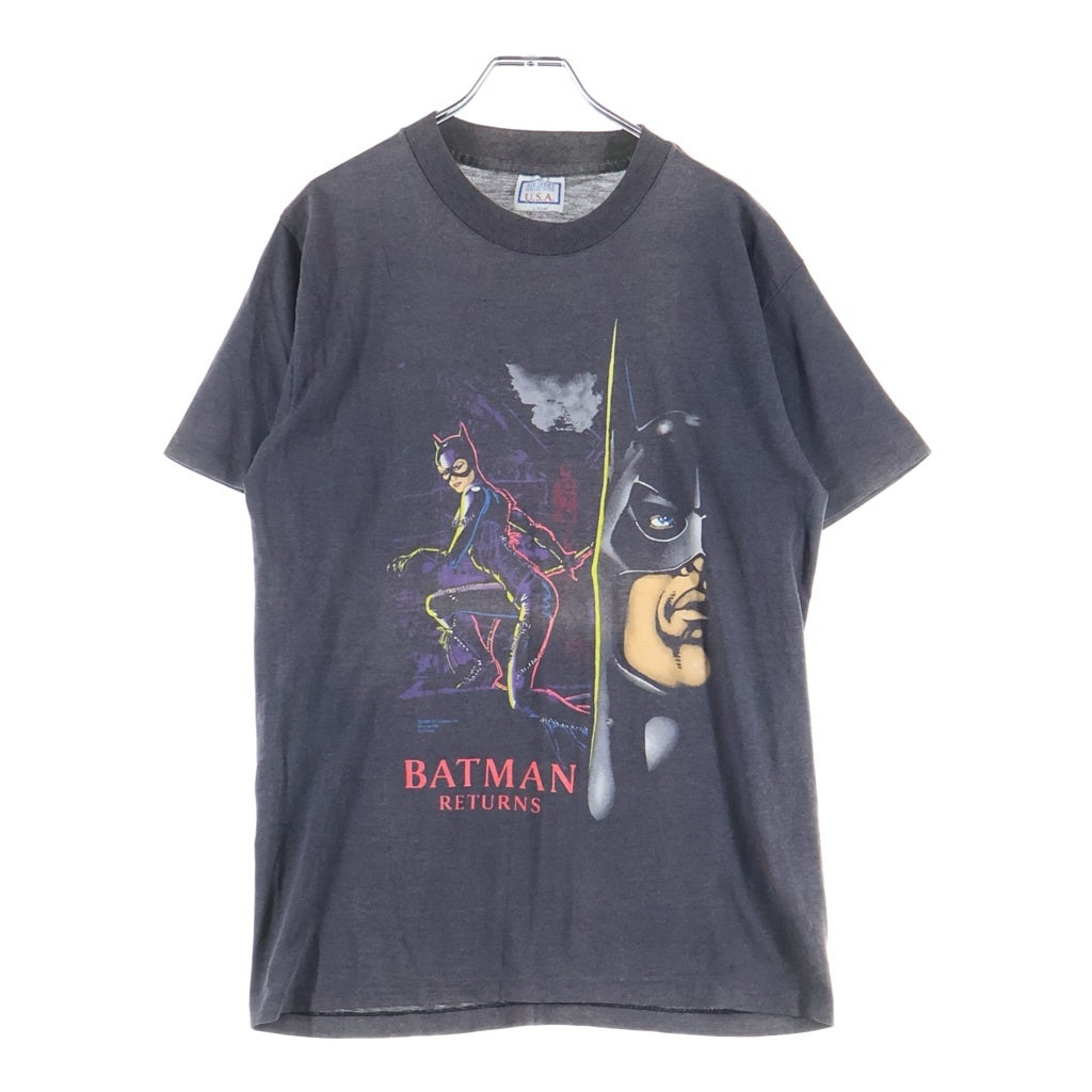 VINTAGE(ヴィンテージ) 90s BATMAN バットマン プリント 半袖シャツ クルーネック カットソー ブラック