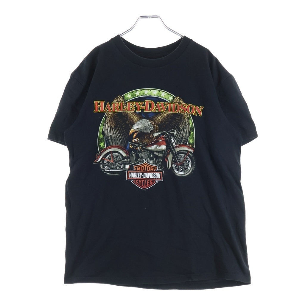 VINTAGE(ヴィンテージ) 00s Eagle Harley-Davidson Motorcycles Tee 両面プリント 半袖カットソーTシャツ ブラック