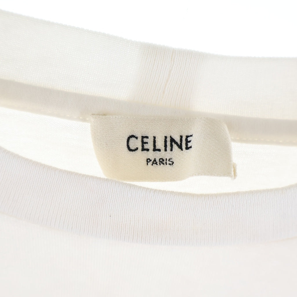CELINE(セリーヌ) Cropped T-Shirt クロップド 半袖Tシャツ ホワイト レディース 2X761501F